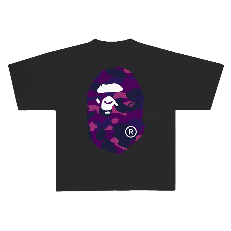 BAPE - PURPLE APE HEAD TEE